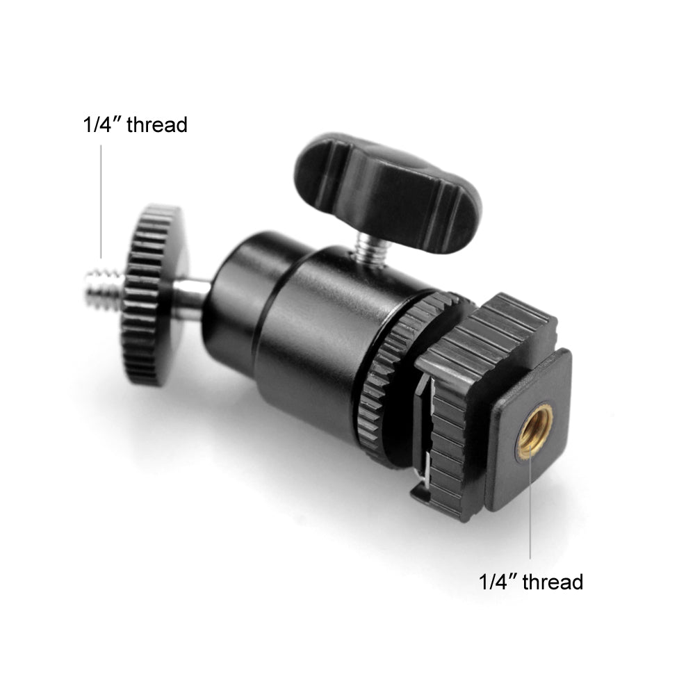 2-in-1 Camera Mini Tripod with Hot Shoe and Cold Shoe