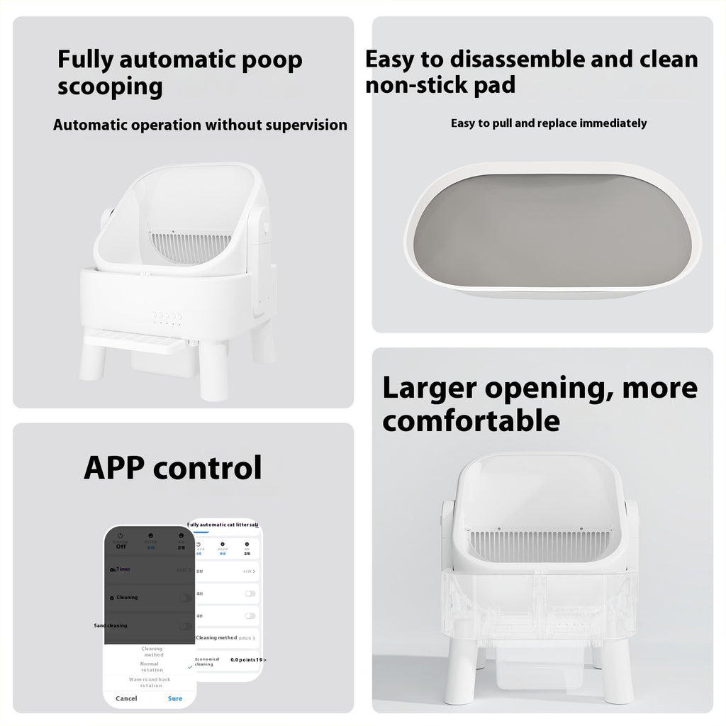 Oversized Automatic Self-Cleaning Litter Box