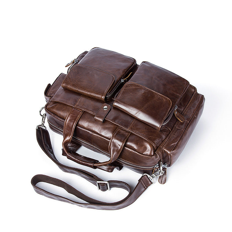 Retro Genuine Leather Men's Shoulder Bag