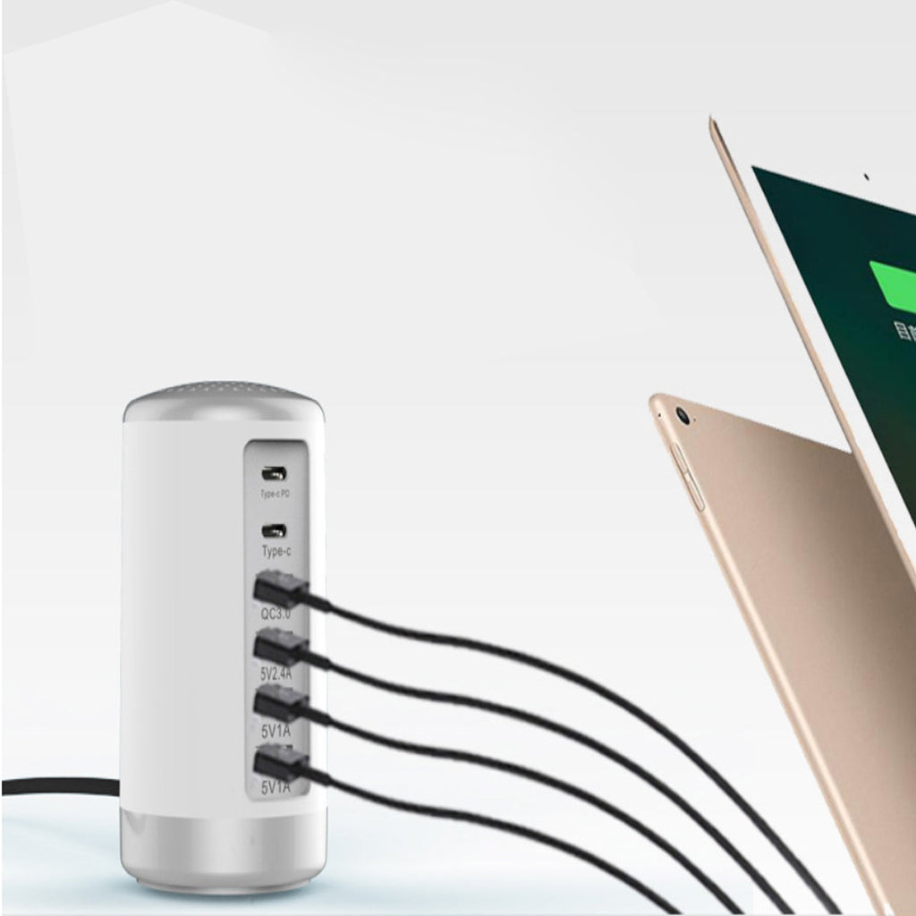 Tower USB Charging Station with 6 High-Speed Ports