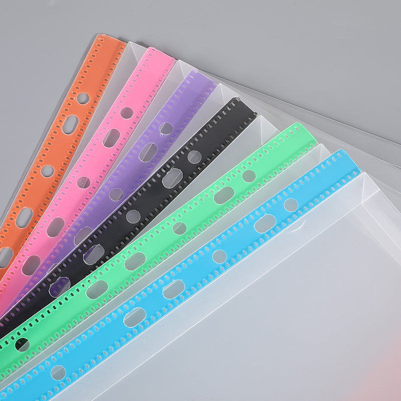 Transparent A4 File Storage Bag with Business Card Holder