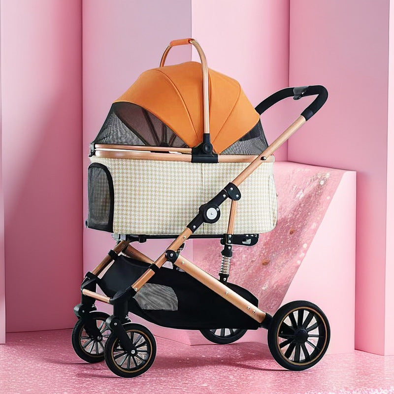 Foldable Pet Stroller for Large Dogs