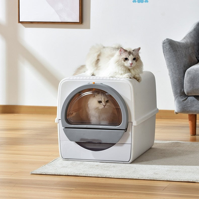 Semi-Automatic Cat Litter Box with Deodorization