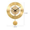 Metal Wall Clock with Pendulum