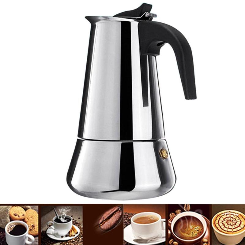 Stainless Steel Moka Pot for Home Coffee Brewing