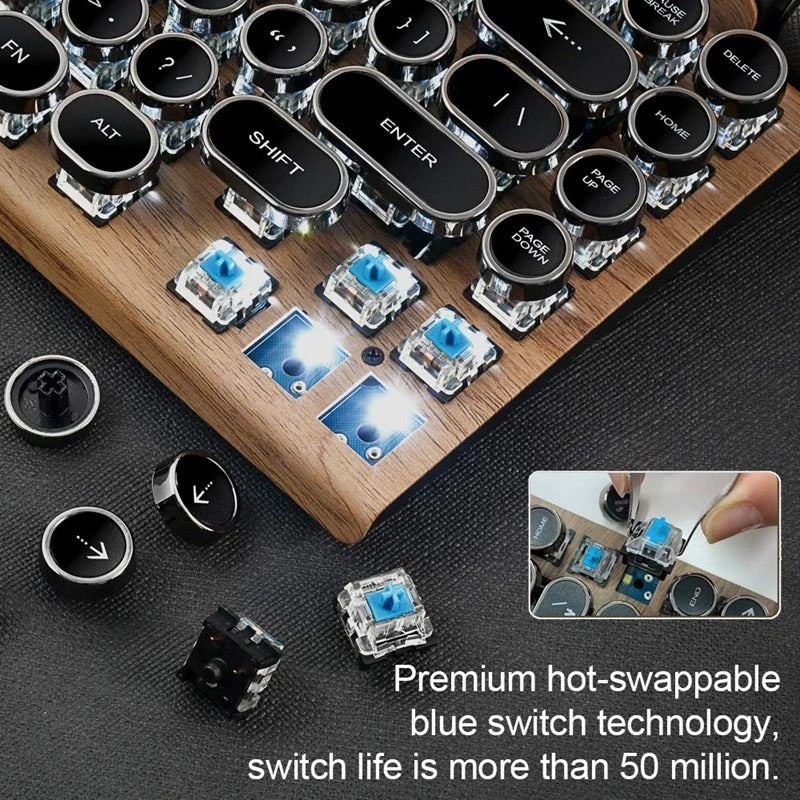 Retro Typewriter Bluetooth Keyboard