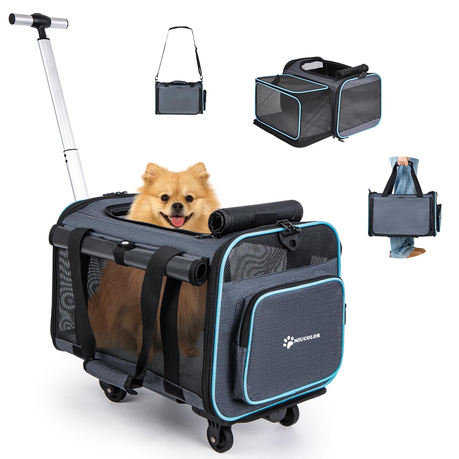 Foldable Rolling Pet Carrier