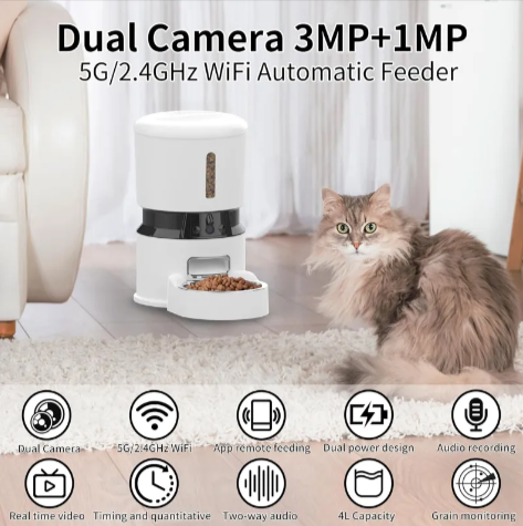 Smart Pet Feeder with 1080P Camera