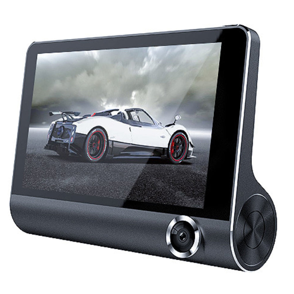 Safe Drive Dual Camera Dash Cam with Large Screen