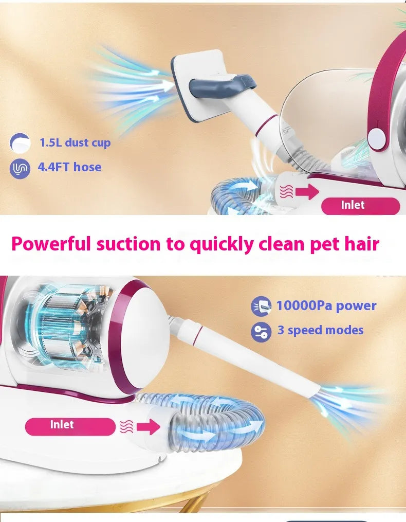 Pet Grooming Vacuum & Clipper Kit