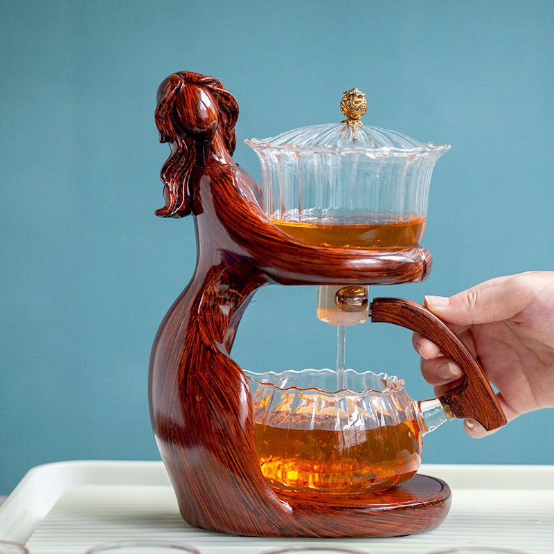 Semi-Automatic Glass Kungfu Tea Set