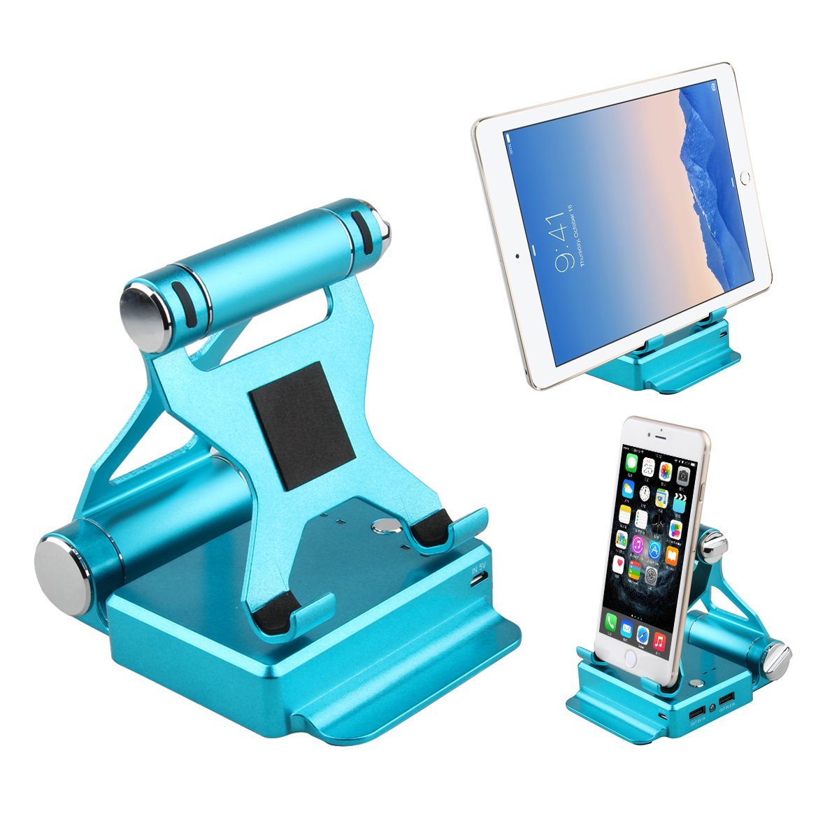 Podium Style Stand with Extended Battery for iPad, iPhone and Smart Gadgets