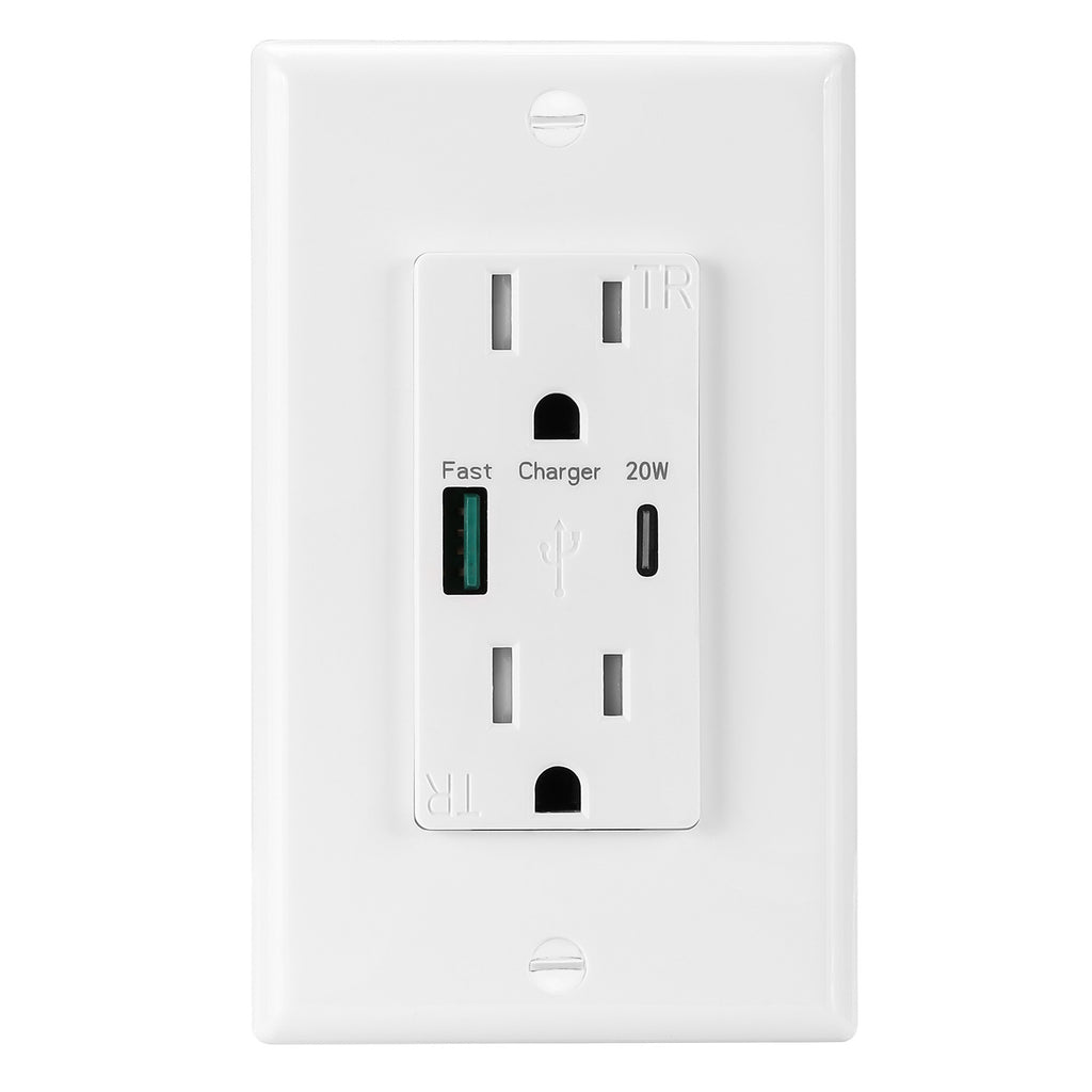 Fast Charging Wall Socket with Smart USB Interface