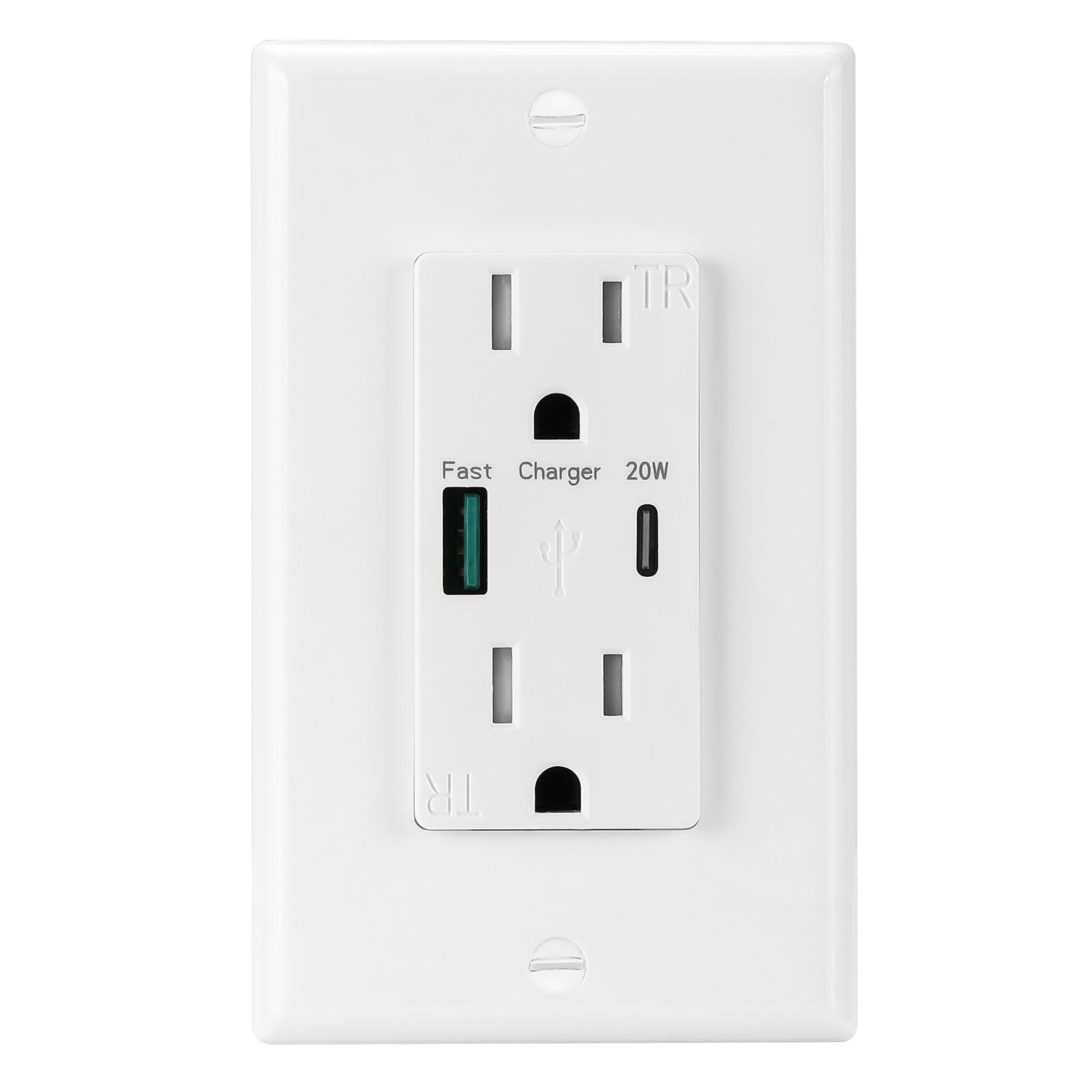 Fast Charging Wall Socket with Smart USB Interface