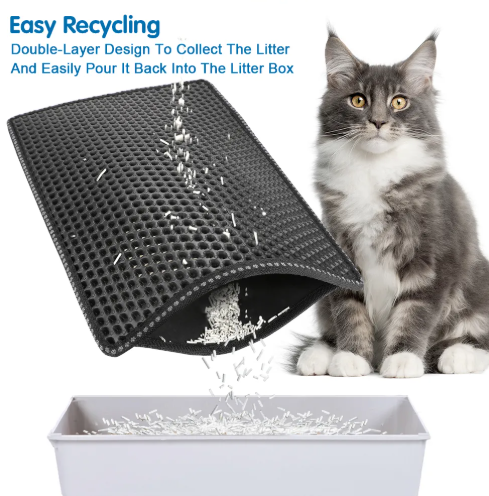 Double Rice Grain Cat Litter Mat