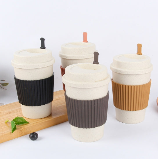 Straw Coffee Cup Plastic Mug Water Cup