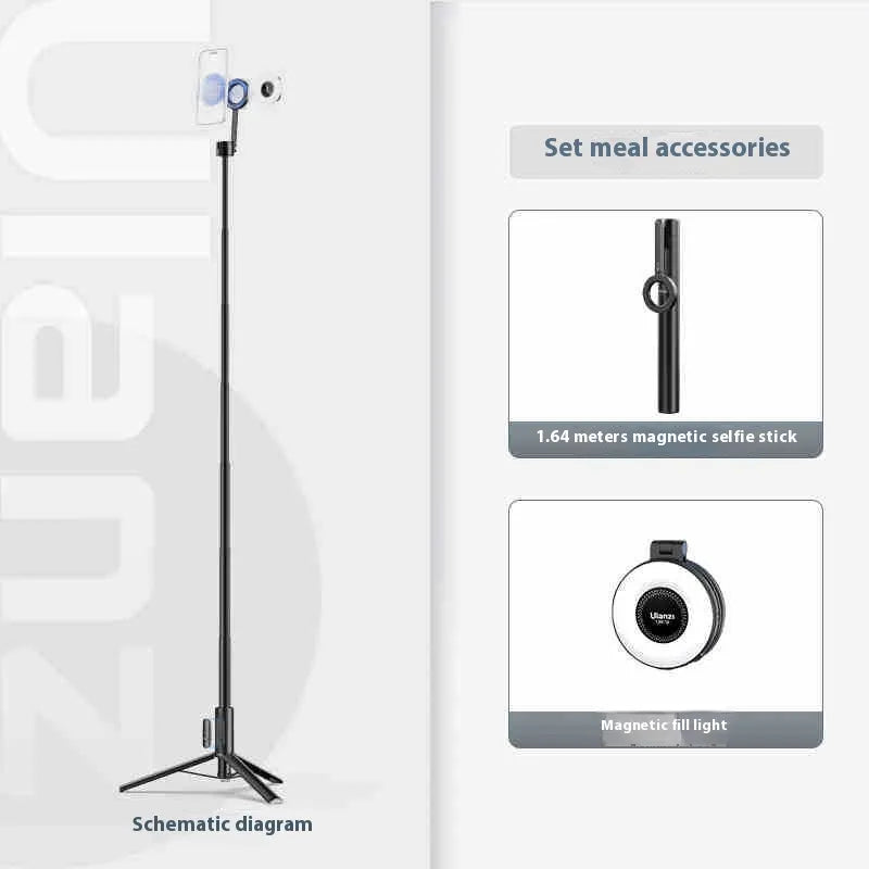 Selfie Stick Bluetooth with Magnetic Mobile Phone Mount