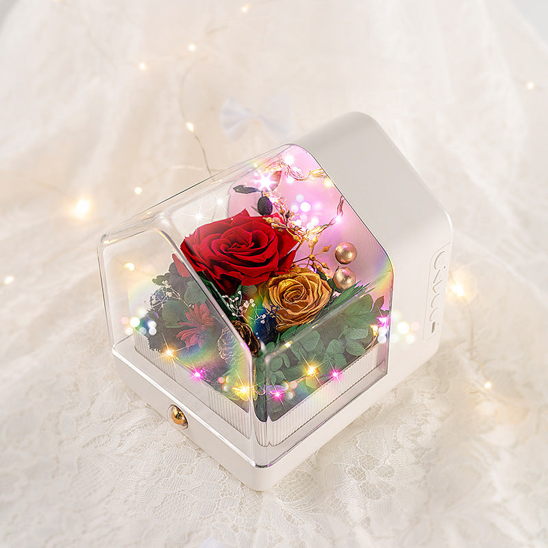 Bluetooth Speaker with Creative Flower Night Light