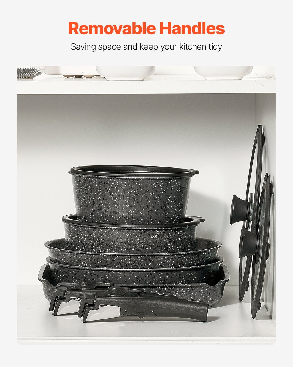 17-Piece Granite Nonstick Cookware Set