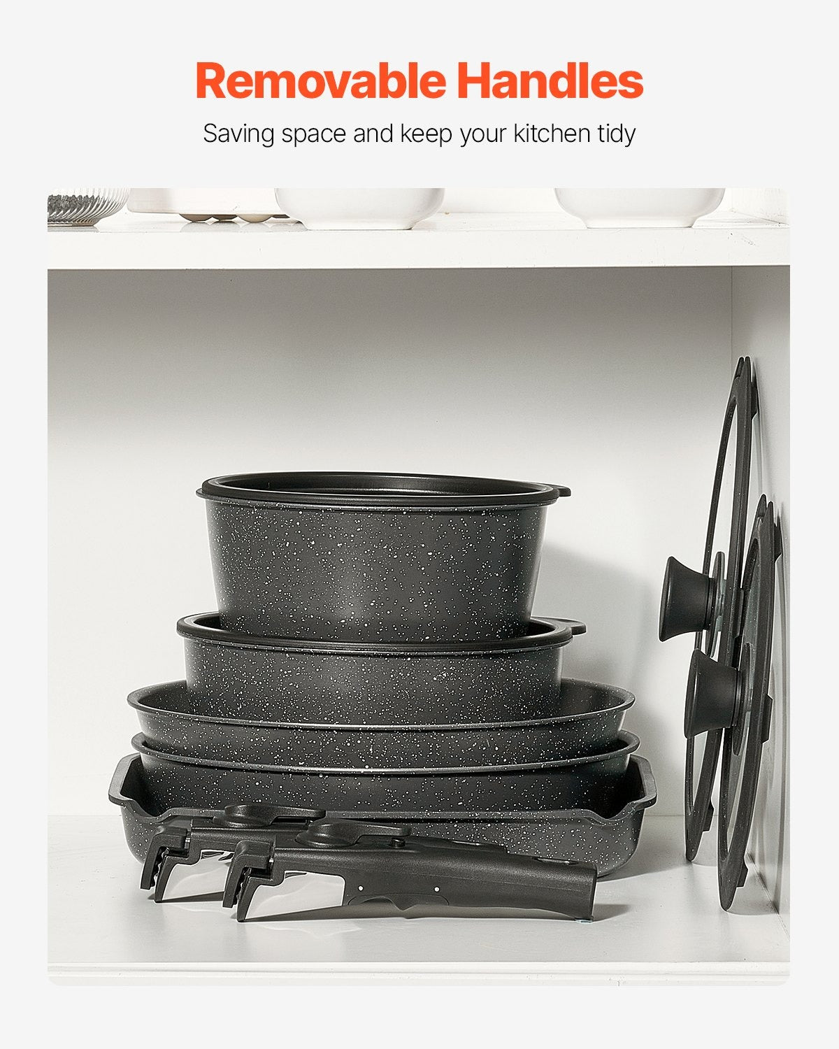 17-Piece Granite Nonstick Cookware Set