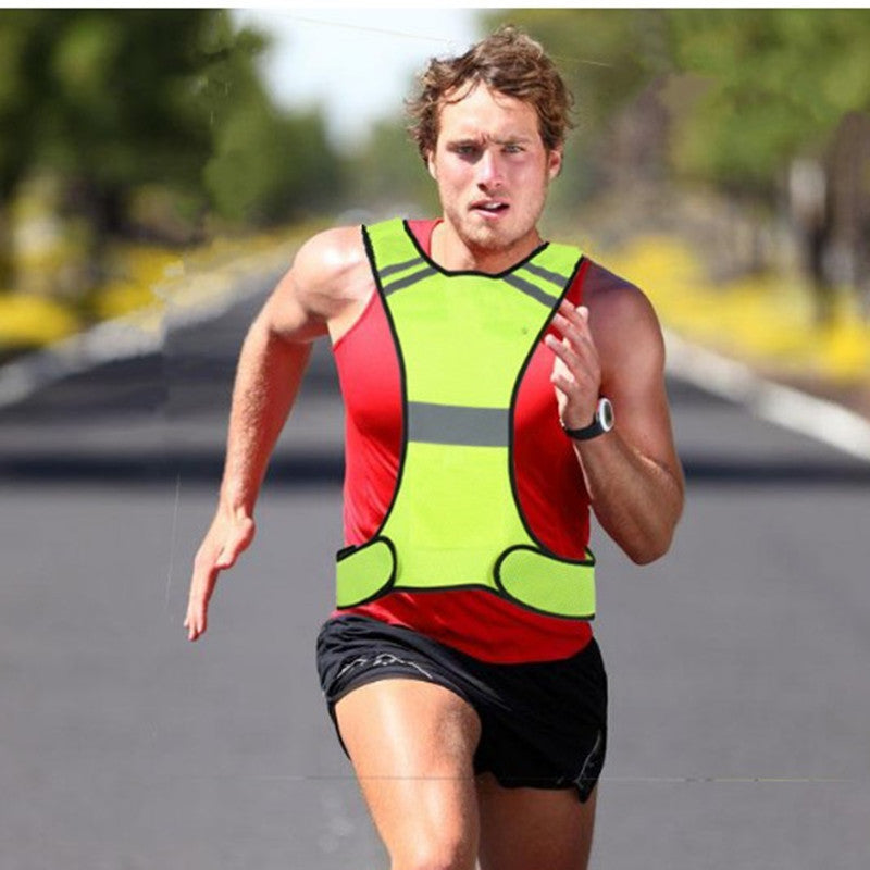Adjustable Reflective Safety Vest for Night Running Cycling