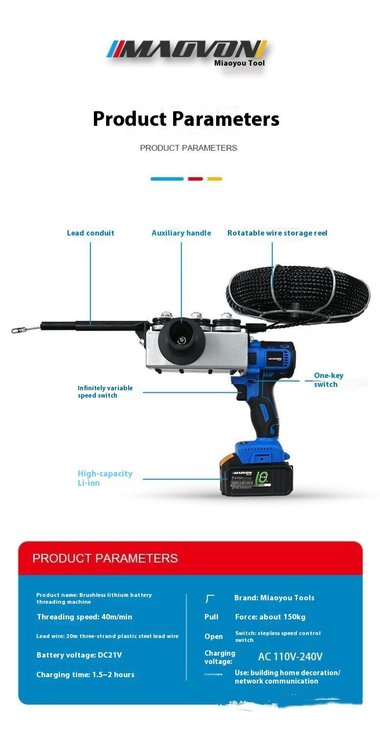 Brushless Electric Cable Threader