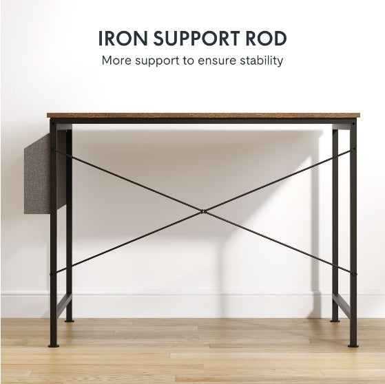 48-Inch Wood & Steel Computer Desk