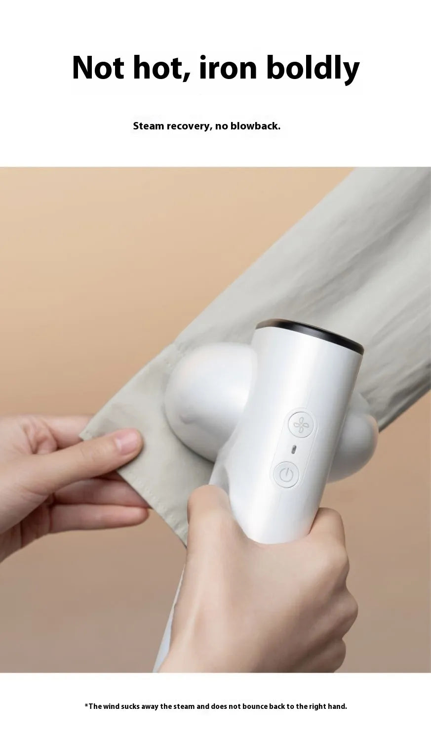 Portable Handheld Garment Steamer with Suction