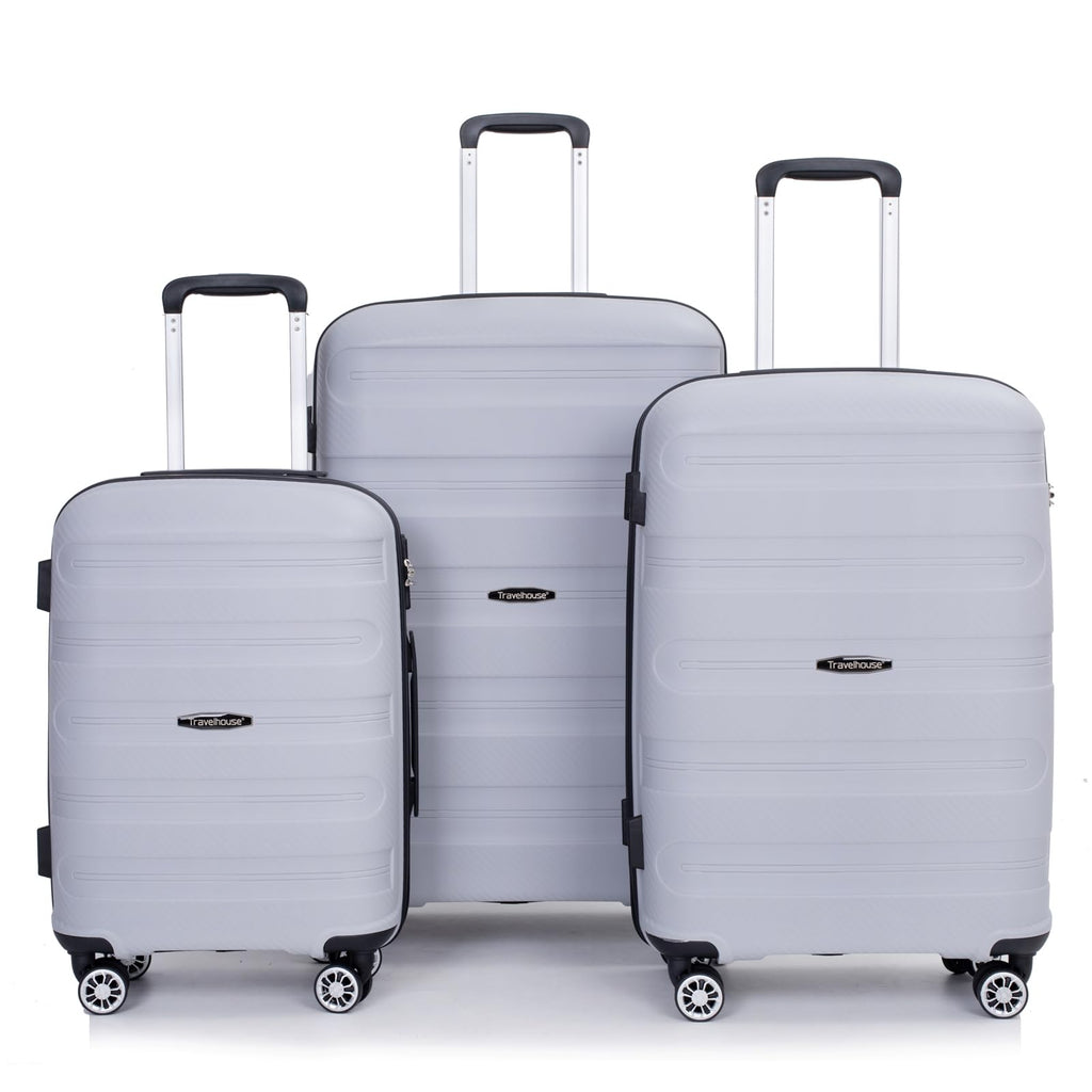 3-Piece PP Hardshell Luggage Set with TSA Lock