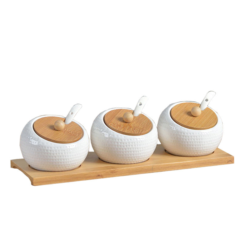 Ceramic Spice Container Set Creative Golf Design