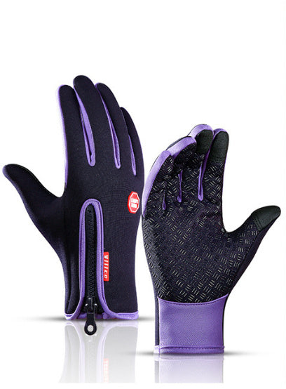Winter Gloves Touch Screen Riding Motorcycle Waterproof Sports Gloves With Fleece