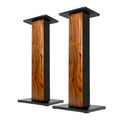 28-Inch Wood Grain Floor Speaker Stands, Set of 2