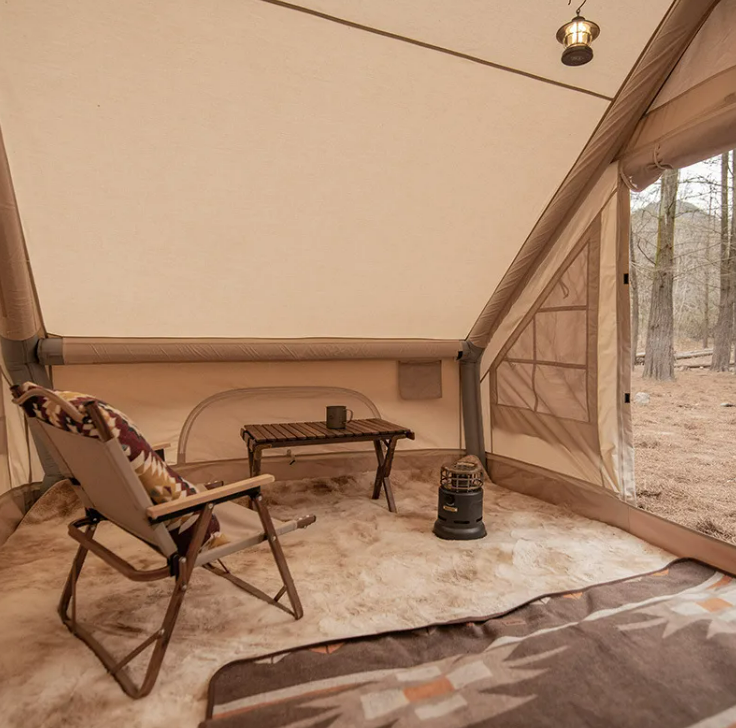 Cotton Canvas Inflatable Camping Tent