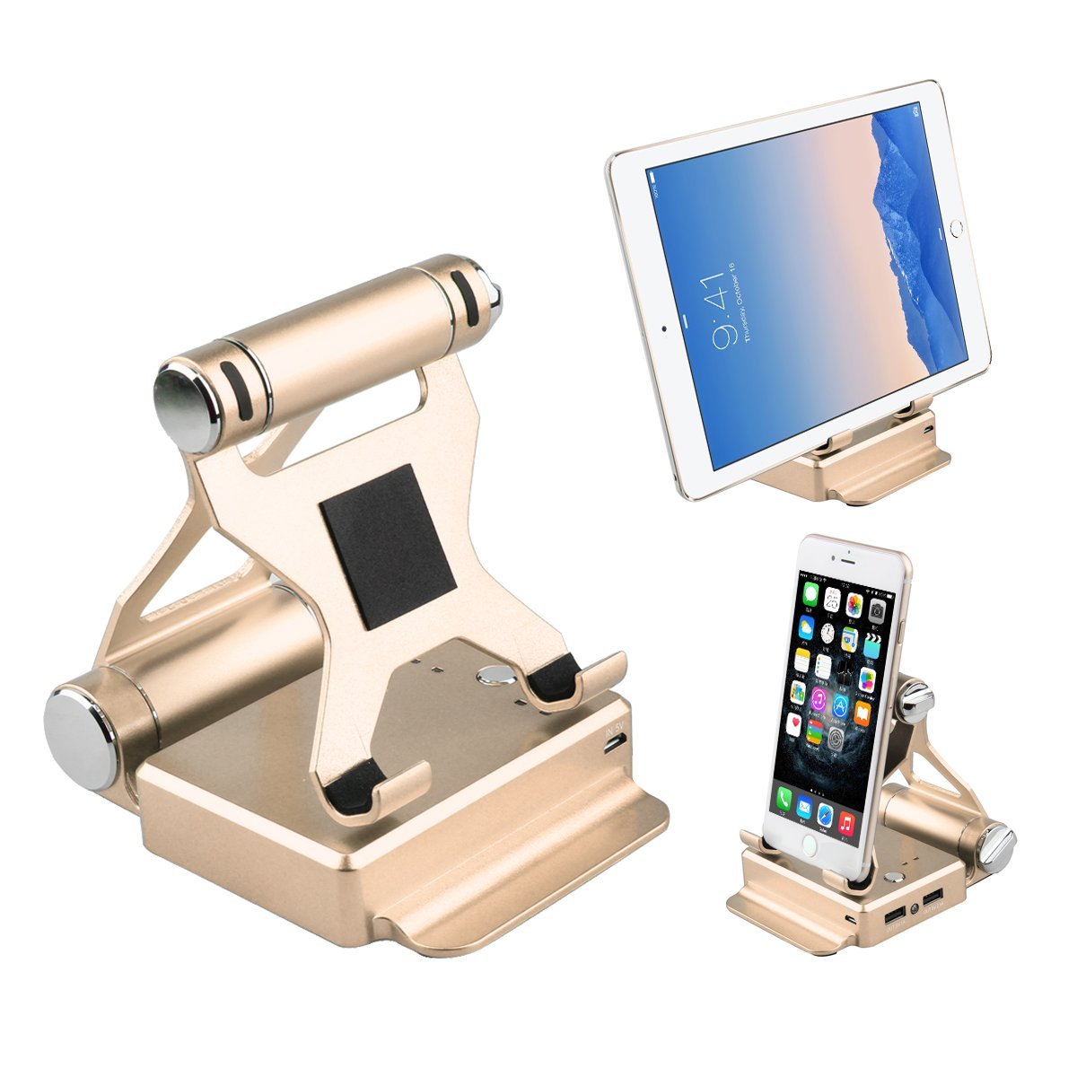Podium Style Stand with Extended Battery for iPad, iPhone and Smart Gadgets