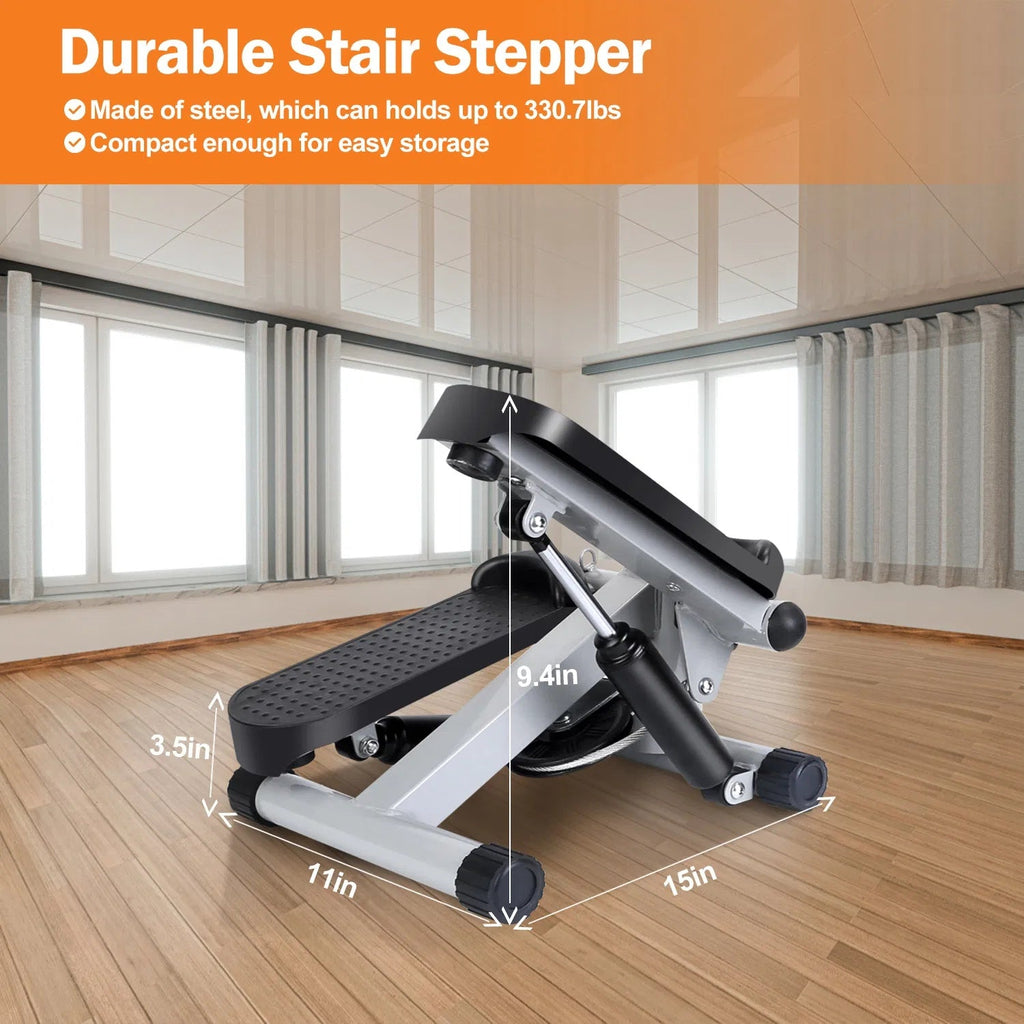 Mini Fitness Stepper with Resistance Bands