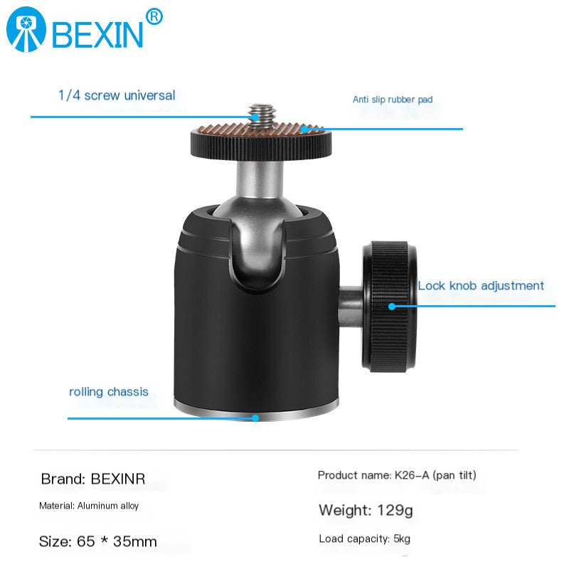 Metal Ball Head Mini Tripod for DSLR and Live Streaming