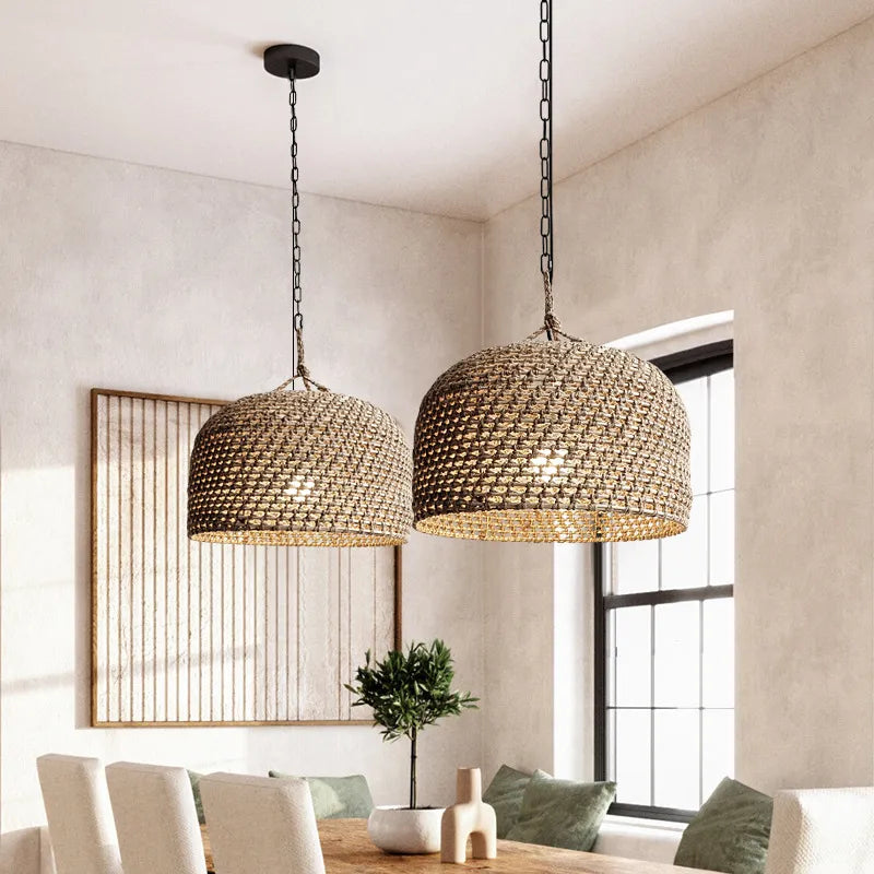 Hemp Rope Woven Bedside Lamp