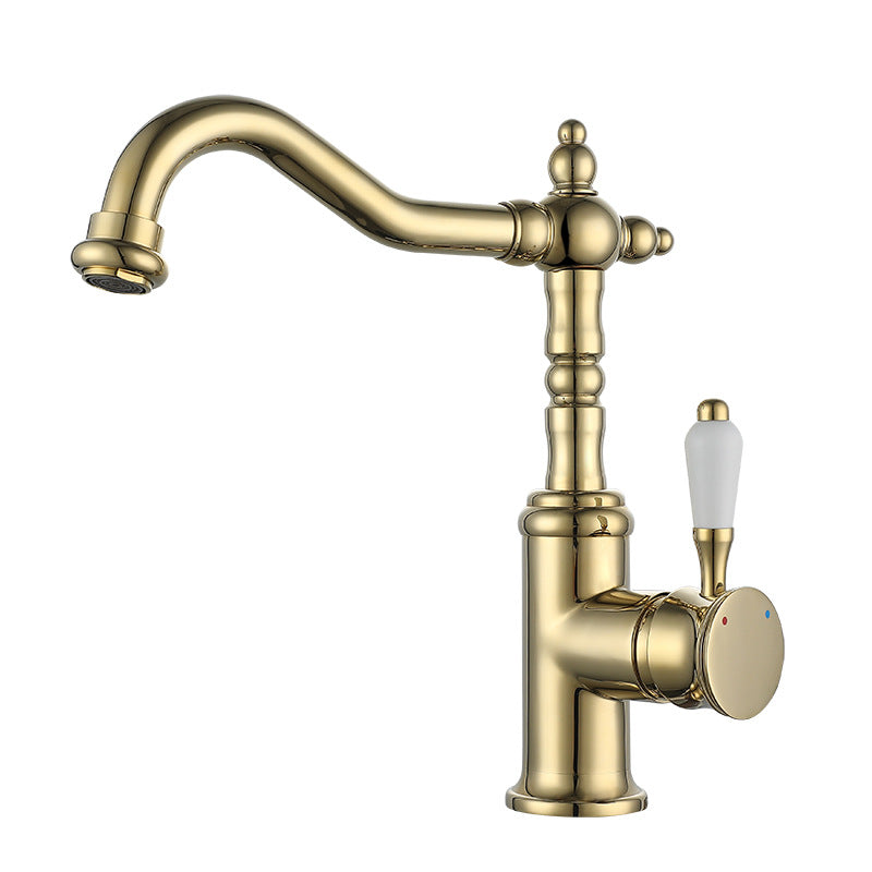 Vintage Gold Rotatable Basin Faucet