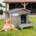 Wooden Dog House Outdoor Kennel
