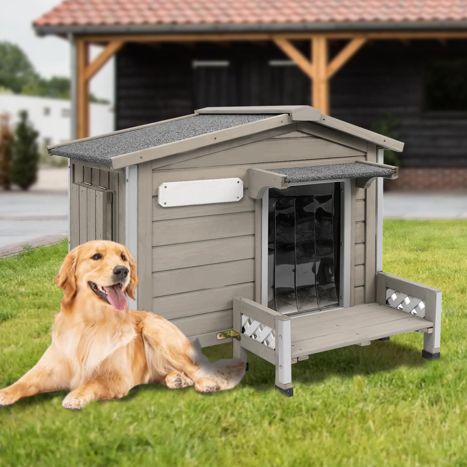 Wooden Dog House Outdoor Kennel