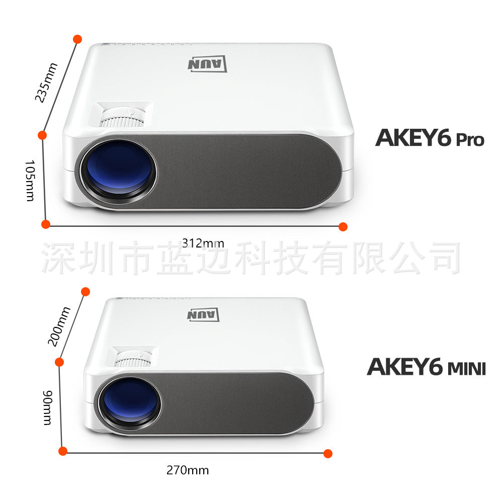 AUN Smart Digital Projector, 1080P/4K Support
