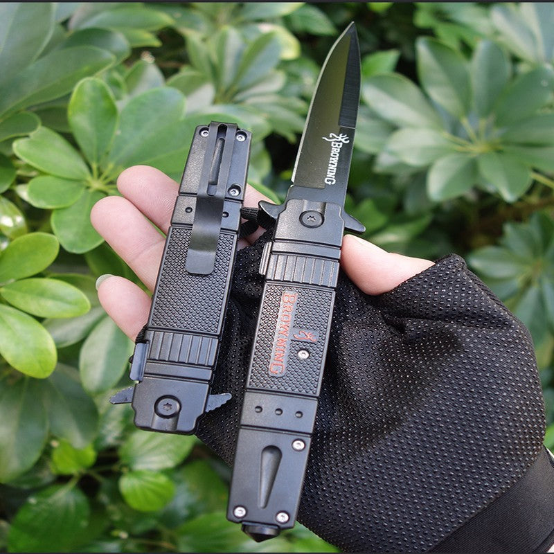 Outdoor Folding Multi-Tool Knife for Camping and Survival