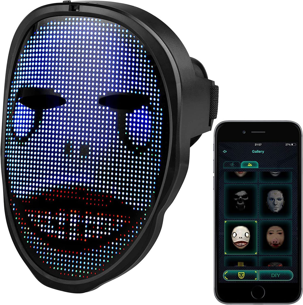 App-Controlled LED Light-Up Mask
