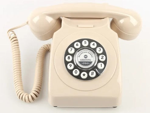 Vintage Corded Telephone with Notepad