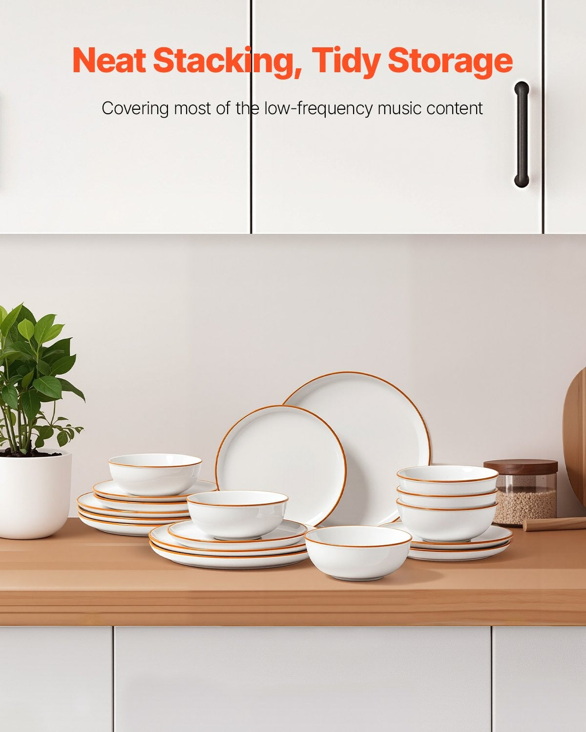 18-Piece White Ceramic Dinnerware Set
