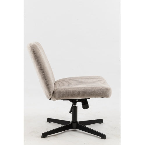 Cross-Legged Fabric Task Chair, Wide Seat