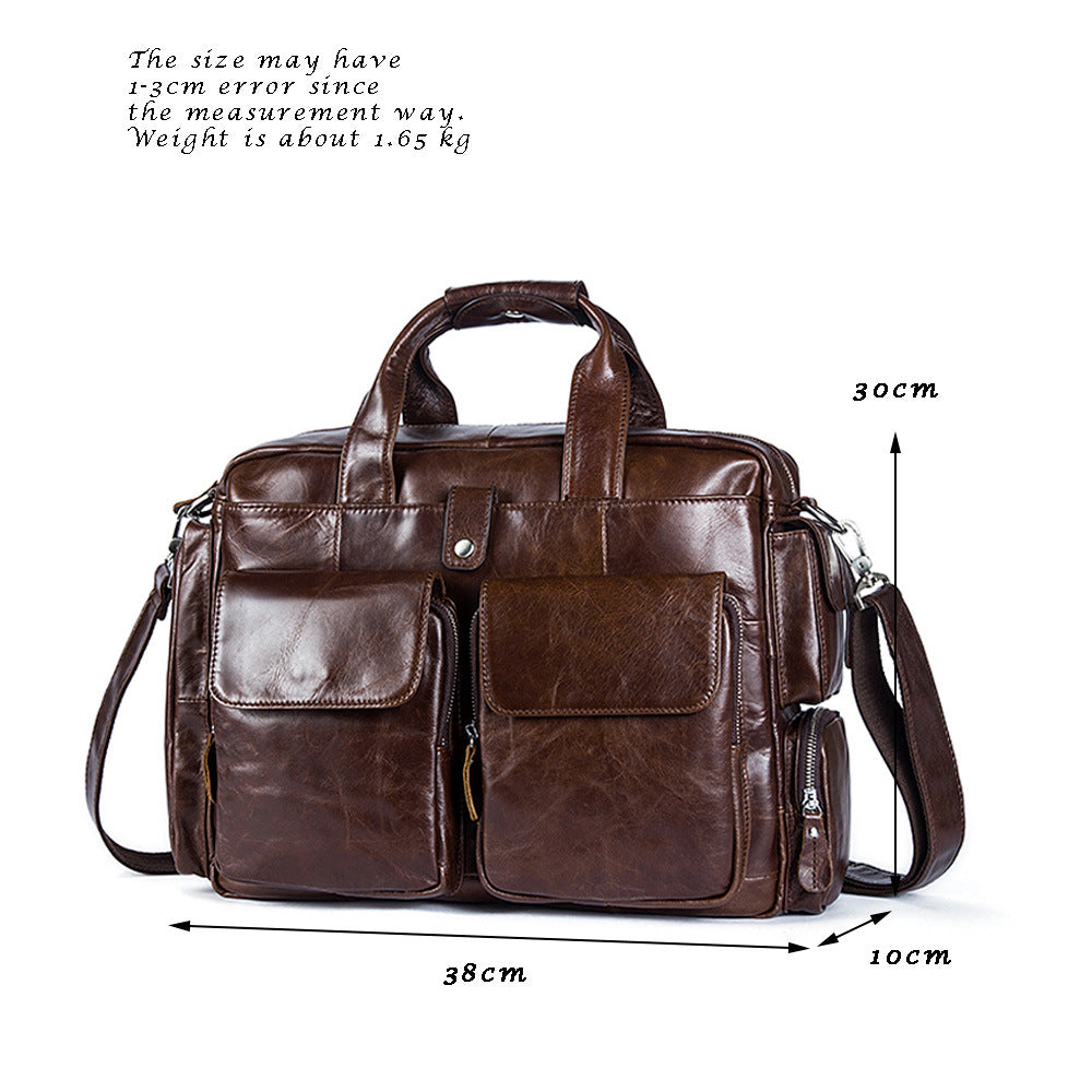 Retro Genuine Leather Men's Shoulder Bag