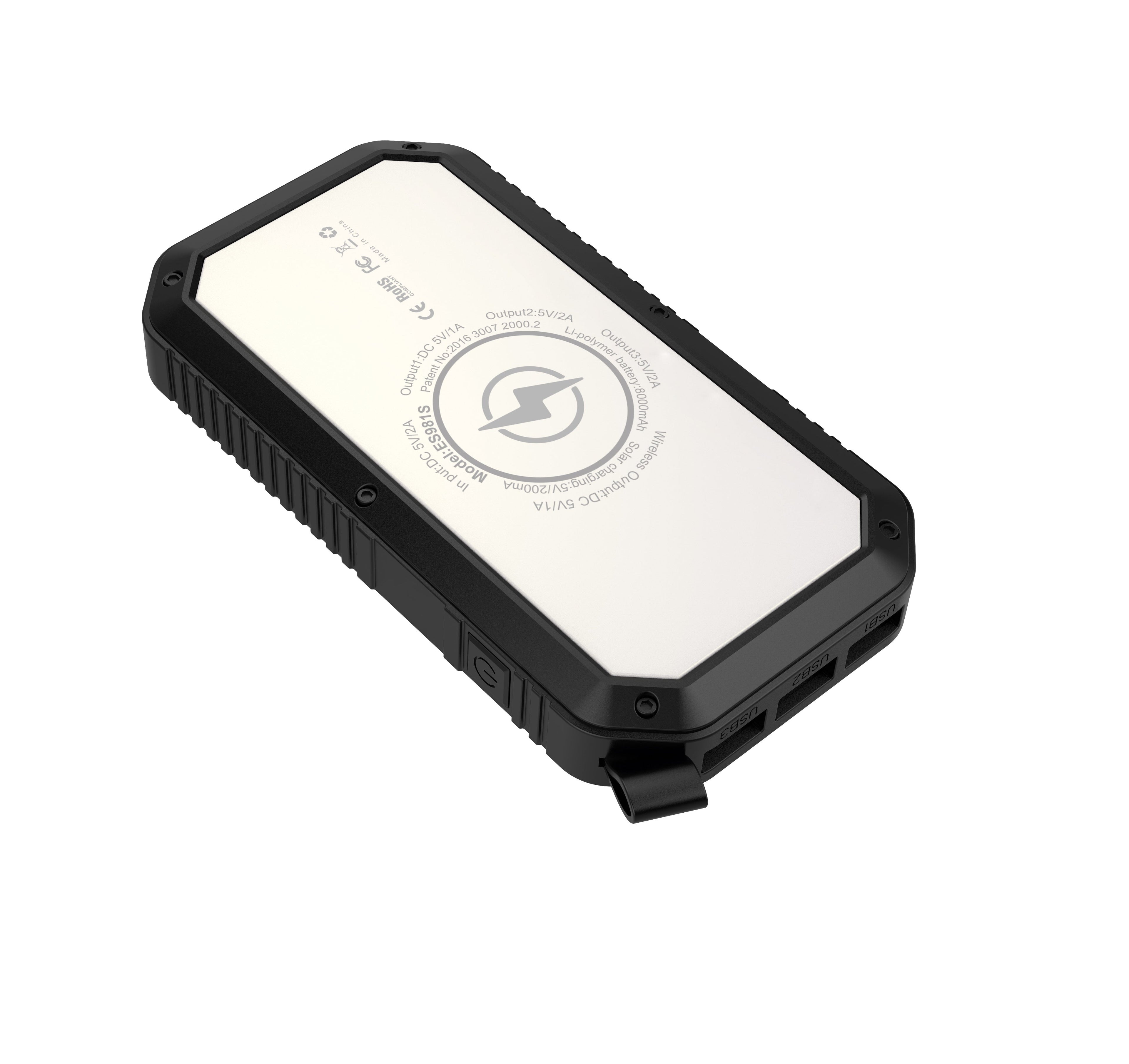 Sun Chaser Mini Solar Wireless Charger with LED Flood Light