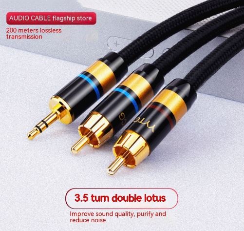 3.5mm to 2 RCA Audio Cable Upgraded Versions for Computer and Speaker Connection
