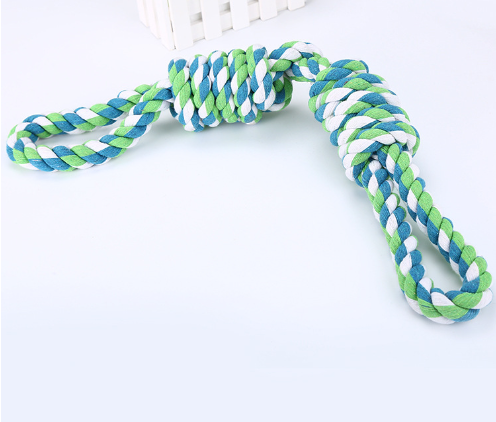 Large Dog Tug Rope Toy with Dual Handles for Chewing
